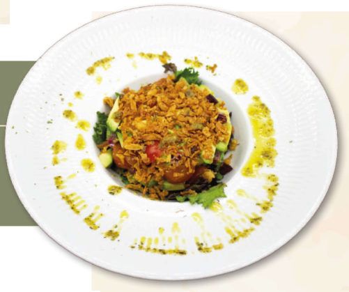Tartar de Presunto Ibérico com Abacate e Cebola frita