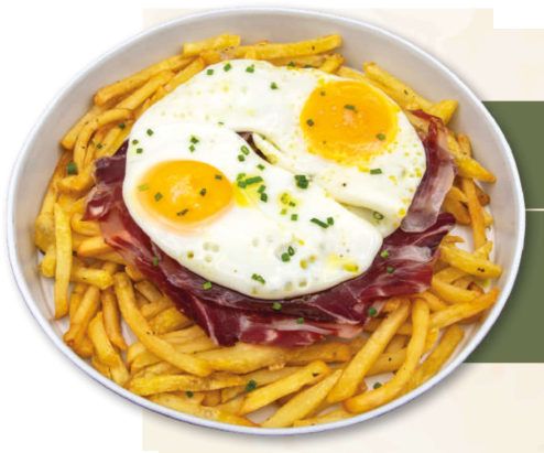 Ovos Rotos com Presunto Los Chanetes Ibérico